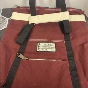 Kavu Maroon and Black Backpack